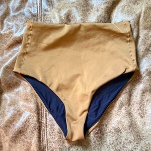Left On Friday High-Waist Bikini Bottoms in Tan Lines